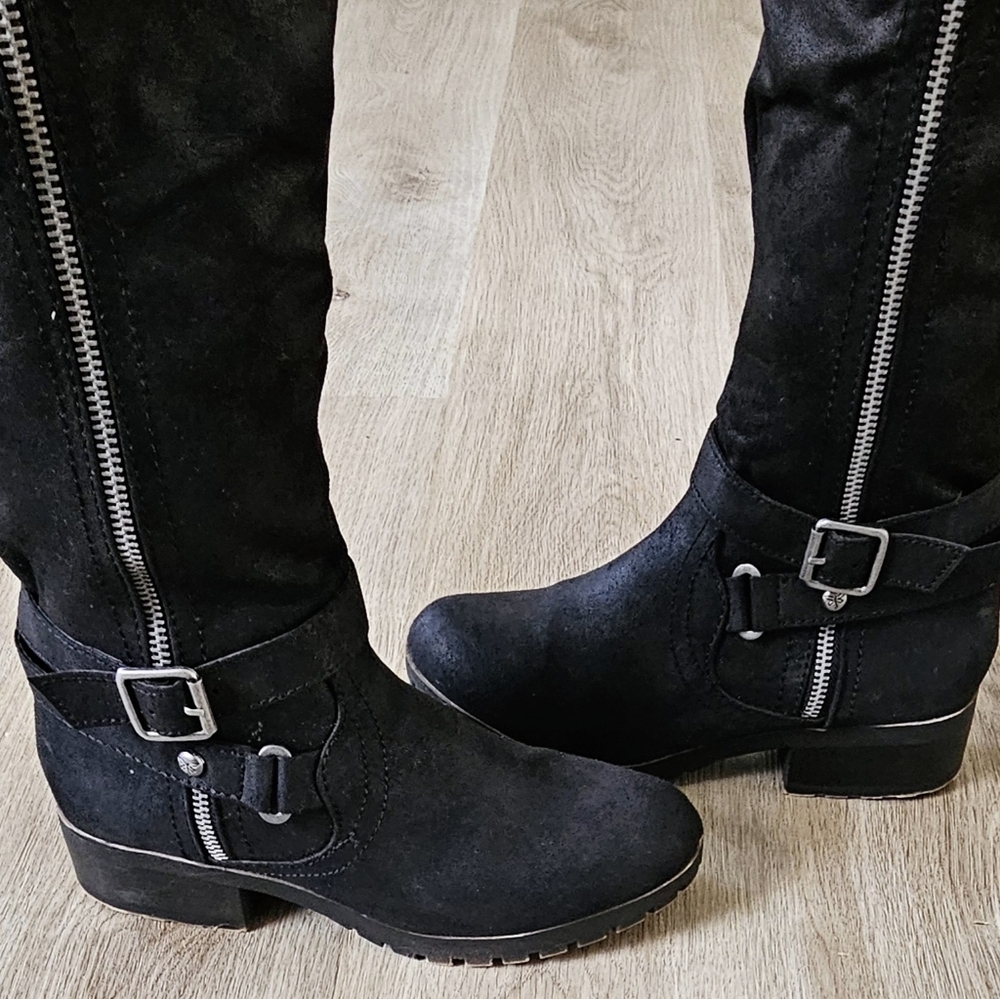 Size 7 Kohl's Stonecrop Black Knee-High Boots - Picture 3 of 8